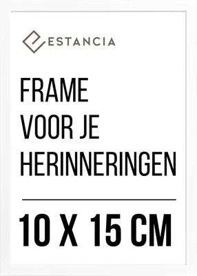 Produktbild von Holz-Fotorahmen weiß, schlagfestes Plexiglas, 15x20 cm, für Erinnerungen