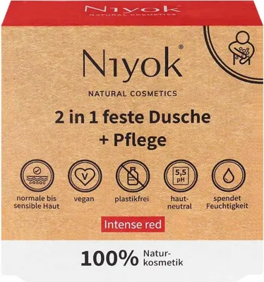 Obrázok produktu pre Niyok Intense Red, Čistiaca tyčinka, Unisex, Univerzálna pleť, Čistiace, 80 g, 1 kusov