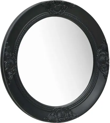 Zdjęcie produktu dla Lustro ścienne w stylu barokowym, 50 cm, czarne