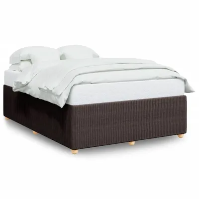 Produktbild von Bettgestell ohne Matratze Dunkelbraun 140x200 cm Stoff