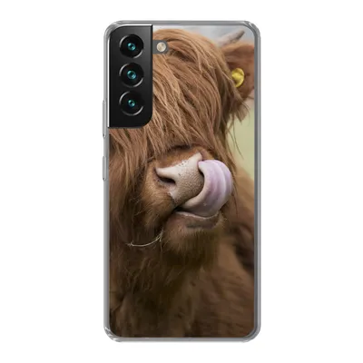 Produktbild von MuchoWow® Handyhülle Schutzhülle Hülle für Samsung Galaxy S22 Schottischer Highlander - Braun - Tiere Silikon Softcase Handy Hülle - Mobiltelefonhülle
