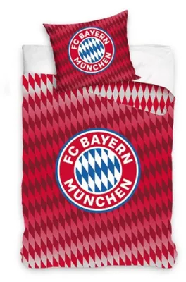 Obrázek produktu pro Ložní prádlo FC Bayern München - měkký bavlněný polštář a přikrývka 160x200 cm