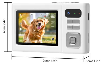 Immagine prodotto di Fotocamera digitale per bambini, 2K, zoom 16x, stabilizzatore d'immagine, portatile, compatta, ideale per gli spostamenti