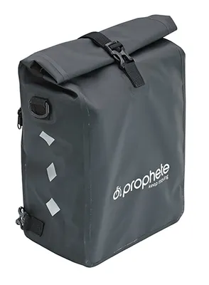 Produktbild von Prophete Fahrradtasche, Seitenpacktasche, wasserdichte Seitenpacktasche mit Rucksackfunktion, reflektierende Elemente, inklusive Tragegurt, schwarz