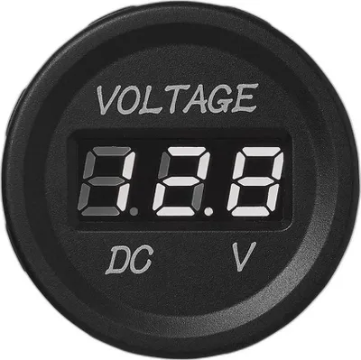 Imagen del producto de Voltímetro digital de instalación, rango de 6 a 30V, en blíster