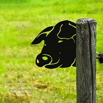 Produktbild von Edelrost Deko Metall Rost Gartendeko Tier Figur- Rostdeko Metall Rost Gartenstecker, Rostoptik, Rost Deko für Garten (Schwein)
