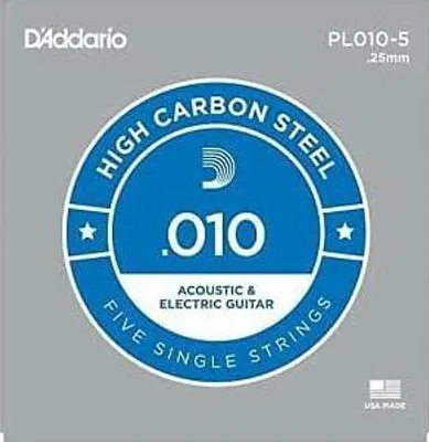 Produktbild von D'Addario Plain Steel Elektro/Akustikgitarren Saiten 5er-Pack