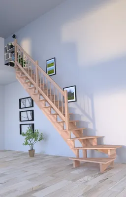 Produktbild von Holztreppe Lindos (Buche) in 1/4 gewendelter Ausführung links-100 cm-Holz-Holz Design Geländer-ohne Setzstufen