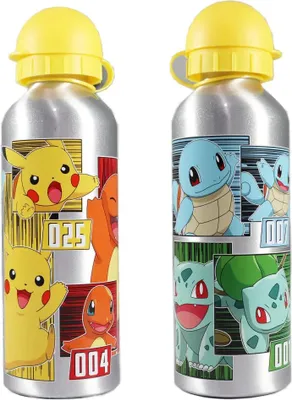 Produktbild von Pokemon Pikachu und Freunde Aluminium Wasserflasche Trinkflasche Flasche 500 ml