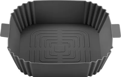 Image de INF Bol en silicone pour friteuse à air， friteuse à air chaud en silicone 16,5 x 19 Gris