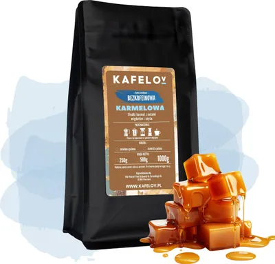 Produktbild von KAFELOV | Kaffeebohnen entkoffeiniert - 250 g - Karamellgeschmack - 100% Arabica