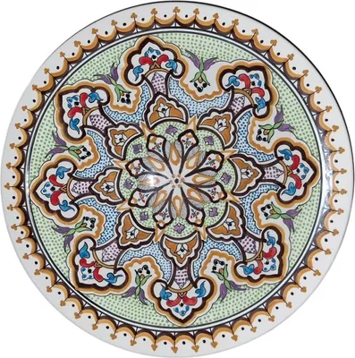 Image de Plat de service Etoile d'Ishtar Noir - D 37 cm