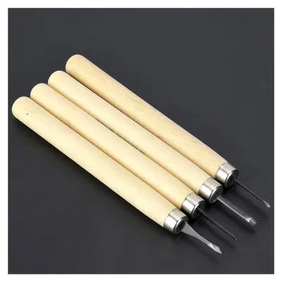 Produktbild von Holzschnitzmesser, Holzschnittmesser, Holzschnitzwerkzeuge für Stempel, Vierteiliges Set