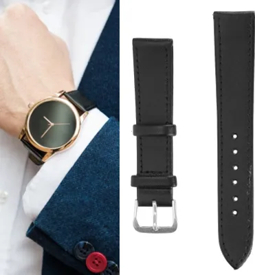 Produktbild von Dornschließe Uhrenarmband Kunstleder Universal Ersatz Uhrenarmband Teil Zubehör18mm / 0.71in
