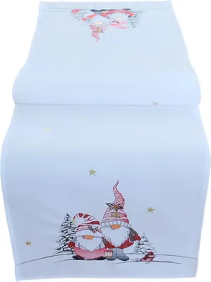 Produktbild von Tischwäsche Stickerei Wichtel Tischdecke Tischläufer Weihnachten 40 x 140 cm