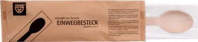 Produktbild von GRÄWE Holzlöffel mit Serviette, 100-tlg., nachhaltiges Besteckset