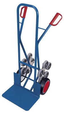 Produktbild von VARIOfit Treppenkarre mit 2 fünfarmigen Radsternen und Vollgummibereifung Schaufel 480 x 300 mm