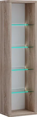 Immagine prodotto di Mensola appesa in legno | Scaffale salvaspazio | Dimensioni: H. 77 x W. 21 x D. 14 cm | Elegante mensola appesa | Scaffale di stoccaggio | Libreria | Mensola da parete - Rasato L