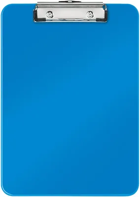 Produktbild von Klemmbrett Wow A4 Polystyrol blau metallic Packung mit 10 Stück