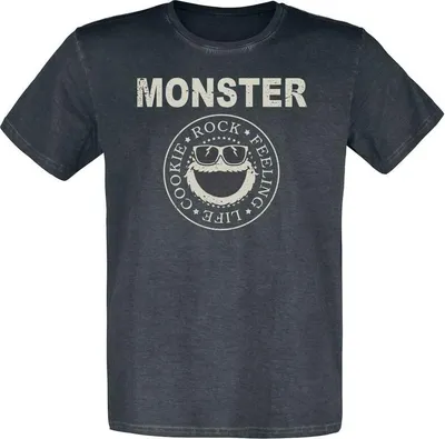 Produktbild von Sesame Street T-Shirt Herren Monster Rock schwarz 4XL