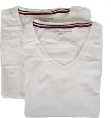 Immagine prodotto di Confezione 2 t-shirt uomo manica corta scollo V TOMMY HILFIGER articolo UM0UM01029, S, Cotone 100%