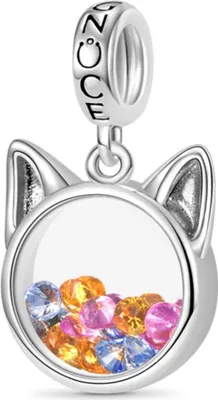 Produktbild von Gnoce Charm Anhänger Katze Silber HOC290