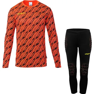 Productafbeelding van Uhlsport Progressive Keeperset Kinderen - Fluorood / Zwart  | Maat: 164
