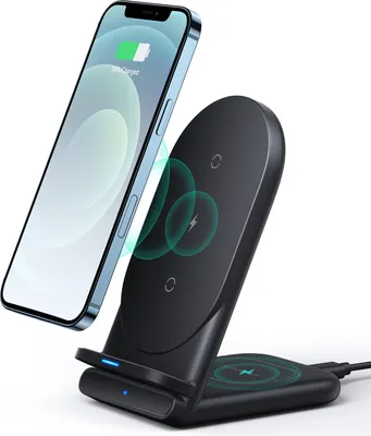 Produktbild von AAUKEY LC-A2-Bla Aircore Series 2-in-1 Wireless Charging Stand, schwarze Farbe