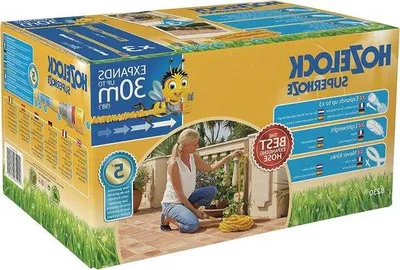 Produktbild von Famanu Erweiterungsschlauch 30 m - Flexibler Schlauch bis zu 3x der Originallänge - Mit Aquastop-Anschlüssen - Einsatzbereit