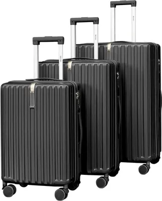 Image de Bagage à main valise rigide polycarbonate 55x37x22cm 41L noir