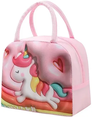 Zdjęcie produktu dla Mała, izolowana torba na lunch w kolorze różowym