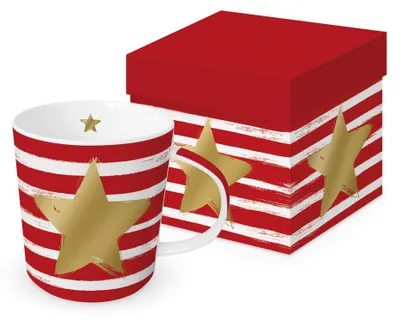 Immagine prodotto di PPD Star & Stripes red Trend Mug, in Geschenkbox, Tasse , Becher, New Bone China, 400 ml, 160303146