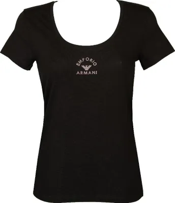 Produktbild von Damen T-Shirt EMPORIO ARMANI Kurzarm T-Shirt Stretch Baumwolle Artikel 163377 4R223, M - IT III / CN 165/88A / BR M / MX M, Cotone 95%,Elasthan 5%