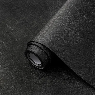 Image de Film adhésif pour meubles - Film de décoration en vinyle étanche - Pour meubles et armoires - Noir mat, 40 cm x 6 m