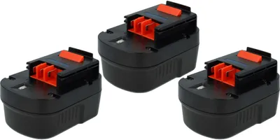 Produktbild von EXTENSILO 3x Akku Ersatz für Black & Decker FS120B, FS120BX, BD1204L, BPT1047, A12EX, A1712, A12-XJ, A12, A12E für Werkzeug (3300 mAh, NiMH, 12 V)