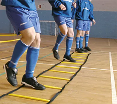 Produktbild von Precision Trainingsleiter Indoor Agility - 4 Meter Schwarz Gelb