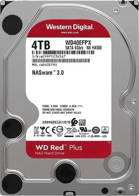 Produktbild von Red Plus WD40EFPX Interne Festplatte 3,5 Zoll 4000 GB Serial ATA III