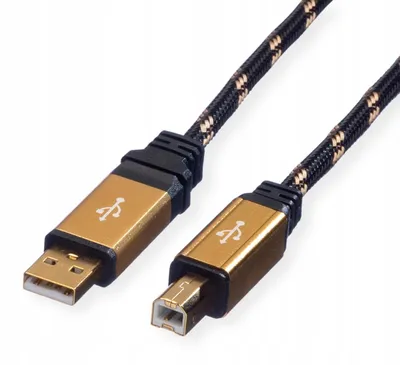Produktbild von ROLINE GOLD USB-Kabel 2.0 A-B vergoldet 4,5m