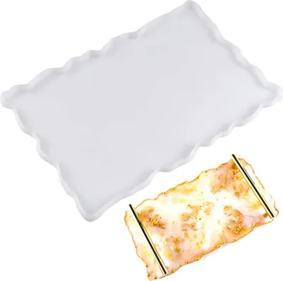 Obrázek produktu pro Obdélníková forma ze silikonové pryskyřice - odolná a opakovaně použitelná - 1 kus - 30 x 19 x 1,1 cm