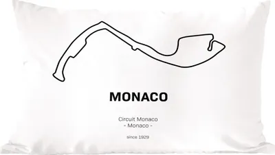 Produktbild von MuchoWow® Zierkissen Sofakissen Wohnzimmer Dekokissen 50x30 cm F1 - Rennstrecke - Monaco - Wohnzimmerdekoration - Polster mit Photo