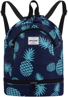 Produktbild von Wasserdichter Sportrucksack mit Kordelzug – Großer, uni-Rucksack für Schule, Sport, Yoga, Schwimmen, Strand – Ideal für Damen und Herren