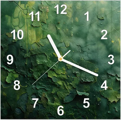 Produktbild von Wanduhr aus Glas mit Motiv Verwitterte Oberfläche- 30 x 30 cm - inkl. Aufhängesystem