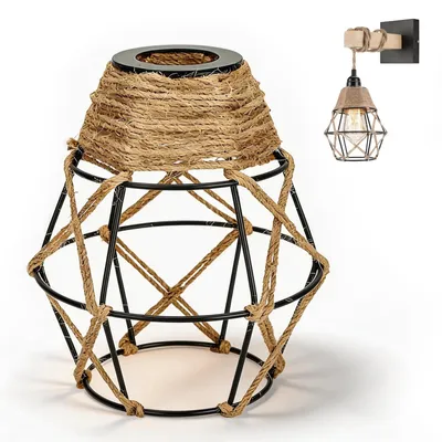 Zdjęcie produktu dla Rattanowy klosz lampy Boho do lamp stołowych i podłogowych