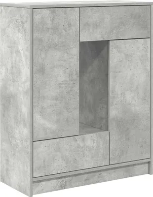 Obrázek produktu pro Příborník se zásuvkami a dvířky betonově šedá 73x31x90 cm