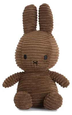 Produktbild von Miffy Cord-Plüschfigur (braun, 24cm) Kuscheltier Stofftier Hase Plüschtier