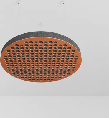 Obrázek produktu pro 2-dílné akustické stropní panely "CIRCLES-C" s montážní sadou | Absorpce - Difuze - Odraz - Zvuková izolace - Izolace | Akustický panel Cloud | 50x50x3cm | Barva: třešeň