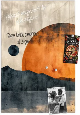 Produktbild von Magnettafel 40x60cm Pinnwand Whiteboard beschreibbar - Sonnenuntergang Kunst