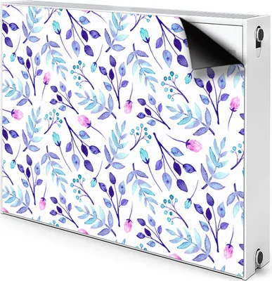 Produktbild von Magnet Heizkörperverkleidung Heizkörper-Abdeckung Heizung Heizkörper 80x60 cm  - Lila, Zweige