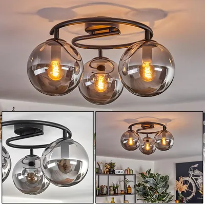 Produktbild von Fossobiubo Deckenlampe aus Metall/Glas in Schwarz