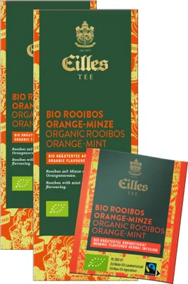 Produktbild von EILLES TEE Teebeutel  & Fairtrade Orange-Minze, Sparpack mit 2x25er Box